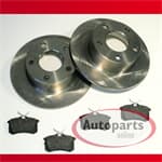 Autoparts-Online Set 60001141 Bremsscheiben/Bremsen Beläge hinten