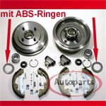 Autoparts-Online Set 60001876 Bremstrommel/Bremsen Kit Hinten