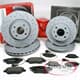 Fiat Abarth 500 - Zimmermann gelochte und beschichtete Sport Bremsscheiben und Bremsbeläge mit Bremsverschleissanzeiger für vorne und hinten