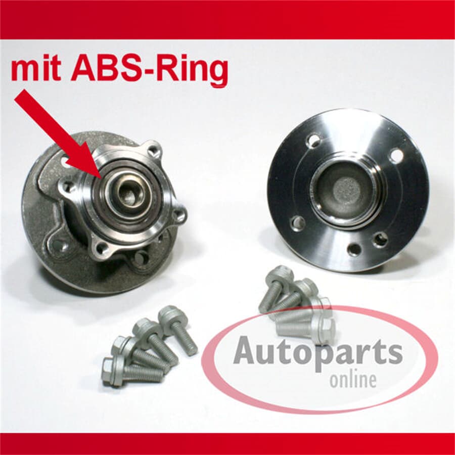ABS Sensorring hinten 2 x Radnabe/Radlager/Radlagersatz 